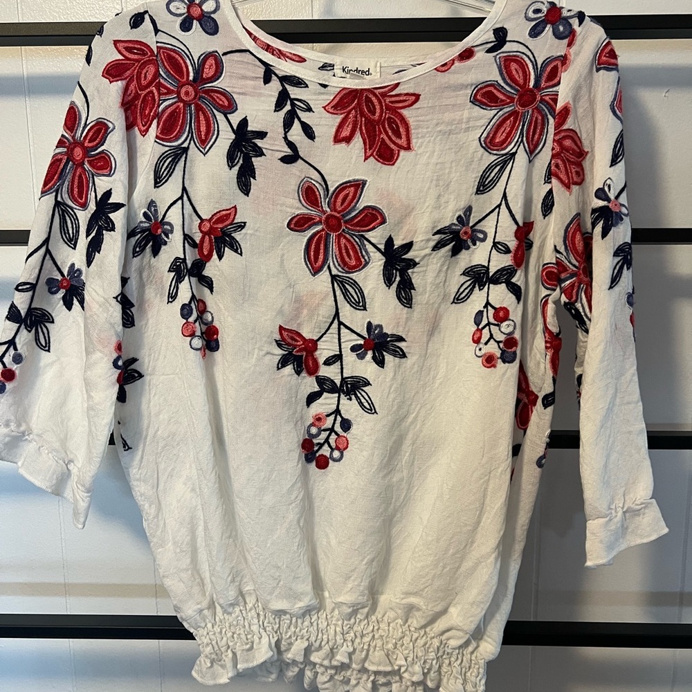 "CHIC"VGC Women's KINDRED, Size M, SPRING SUMMER Lightweight Top 3/4 Sleeve, B17